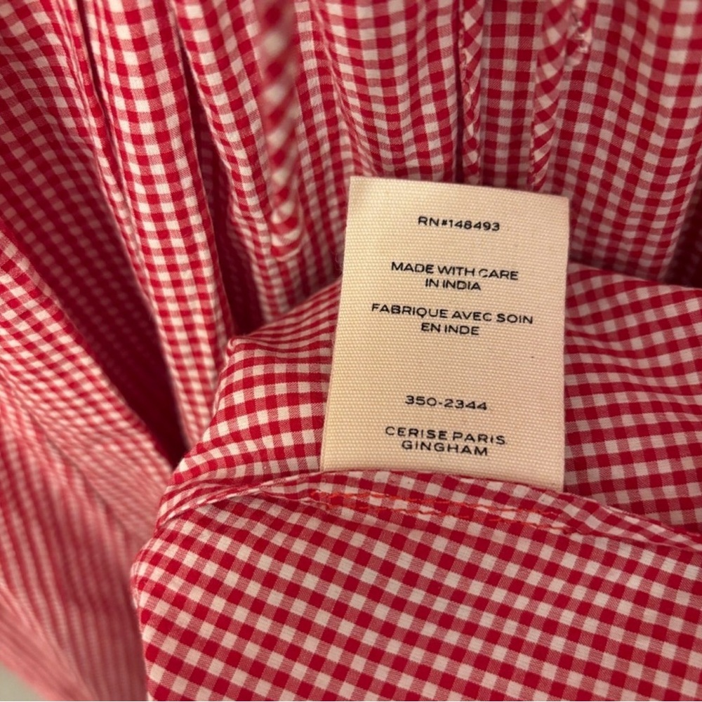 Doen Emmaretta Dress in Cerise Paris Gingham Sleeveless Smocked Midi Dress - Picture 6 of 6